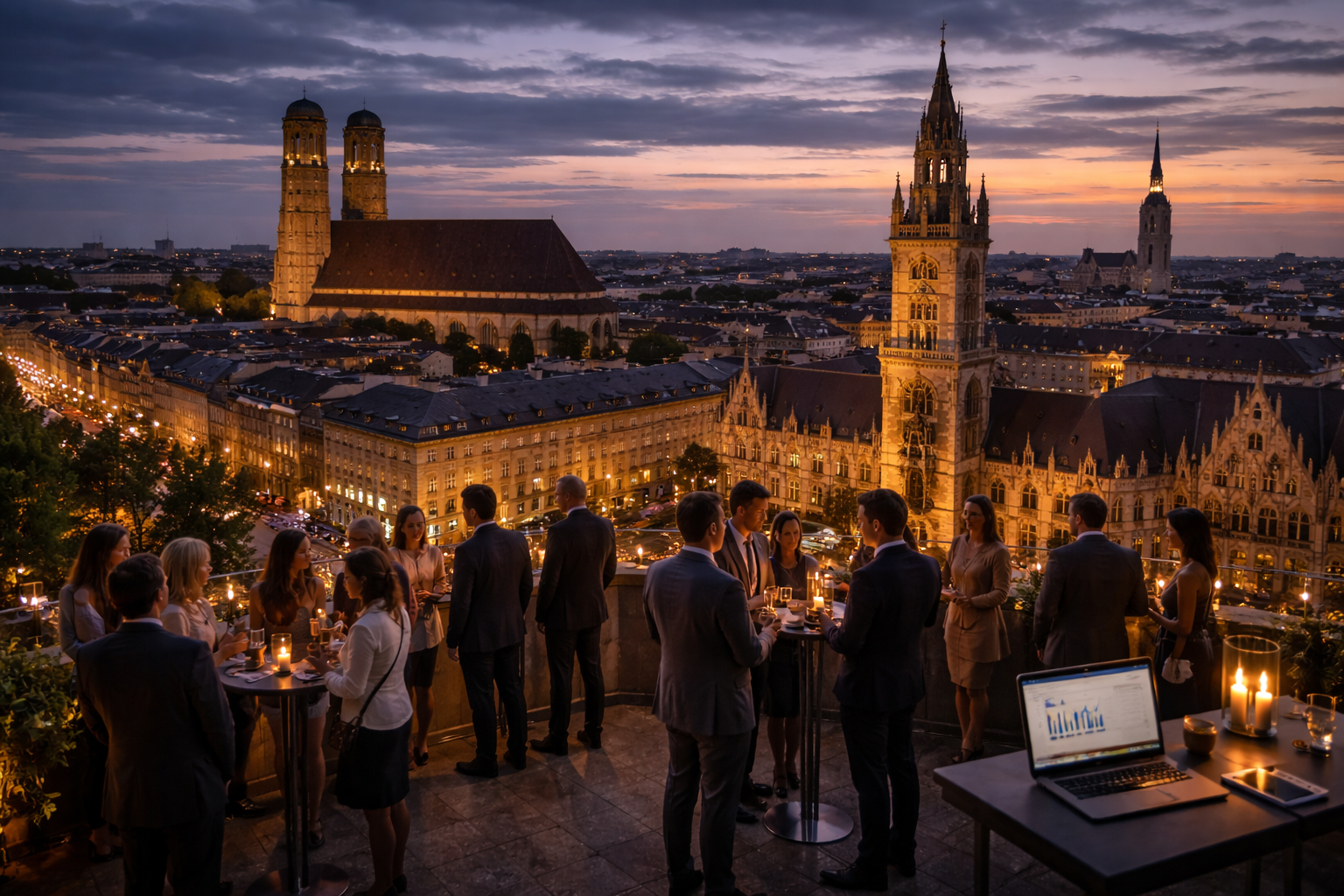 Munich chapter setting with a precise editorial atmosphere