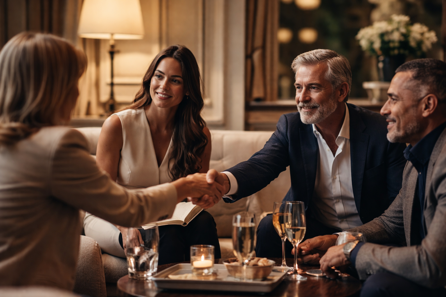 A refined conversational setting suggesting direct contact, introductions and platform dialogue